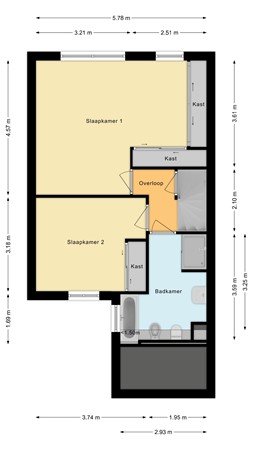 Floorplan - Kwikstaart 5, 2411 MX Bodegraven
